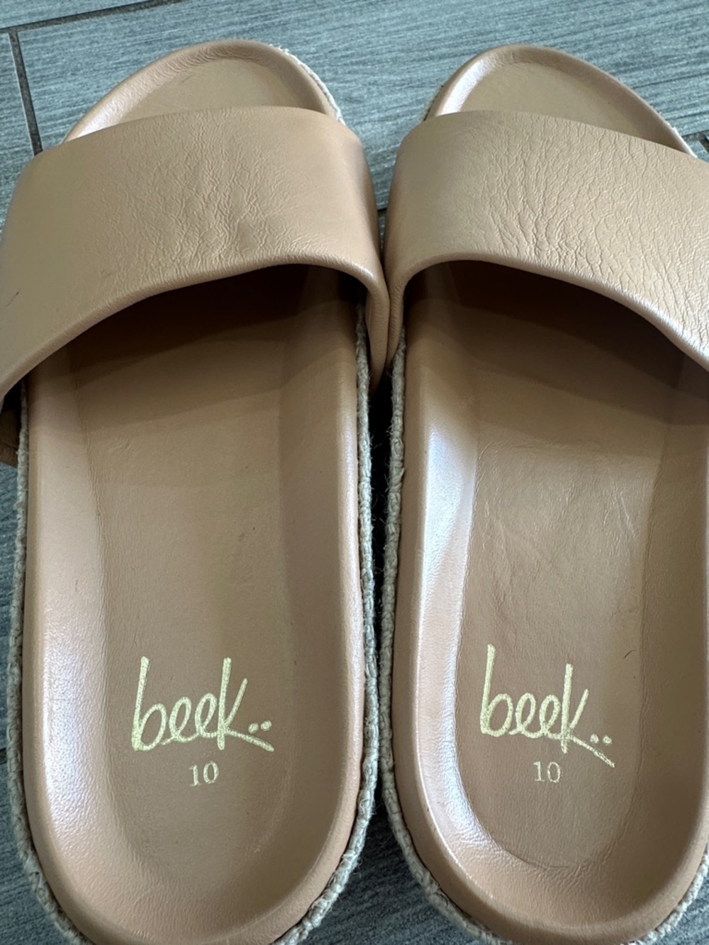 Beek Pelican Jute Platform Sandals New! - Picture 11 of 13